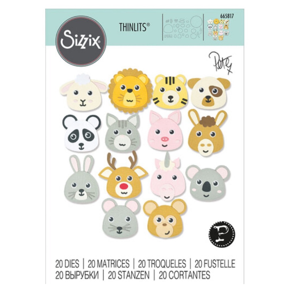 SIZZIX Build an Animal 20 piece die cut set #665817